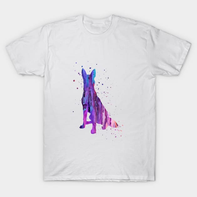 German Shepherd T-Shirt by RosaliArt